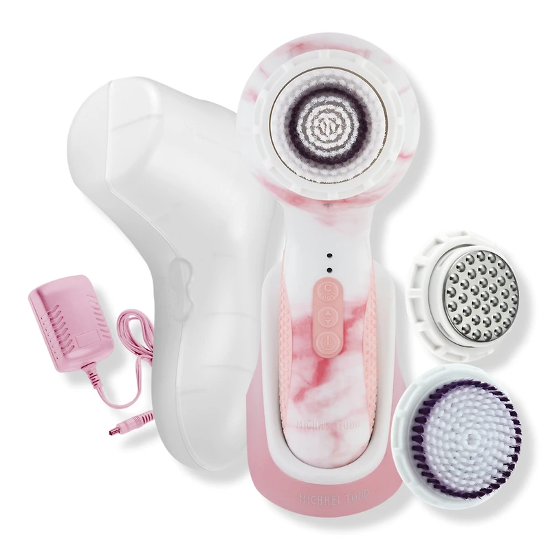 Michael Todd Beauty Soniclear Elite Patented Antimicrobial Face & Body Sonic Cleansing Brush - Rose Gold Marble