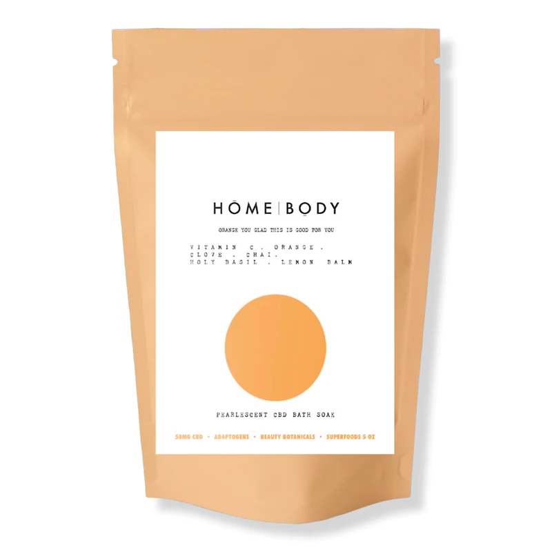 Homebody Orange You Glad This Is Good for You Pearlescent CBD Bath Bomb Soak