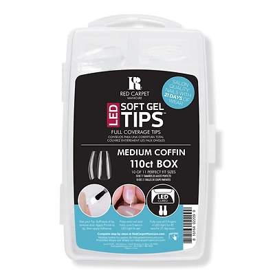 Red Carpet Manicure LED Soft Gel Medium Coffin Nail Tips