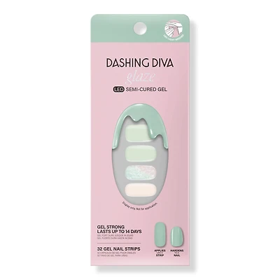 Dashing Diva Emerald Marble Glaze Semi-Cured Gel Art