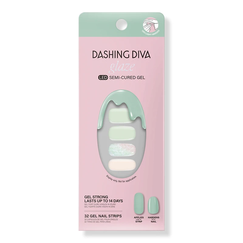 Dashing Diva Emerald Marble Glaze Semi-Cured Gel Art
