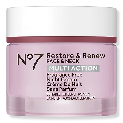 No7 Restore & Renew Face & Neck Multi Action Fragrance Free Night Cream