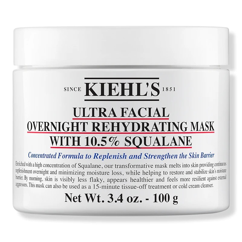 Kiehl's Since 1851 Ultra Facial Overnight Hydrating Mask with 10.5% Squalane