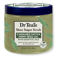 Dr Teal's Shea Sugar Scrub with Cannabis Sativa Hemp Seed Oil & Essential Oils