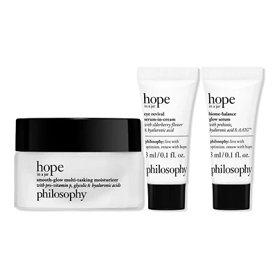 Philosophy Hope In A Jar Hydrate, Smooth & Glow Mini Set