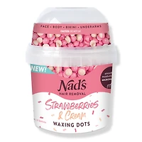 Nads Natural Strawberries & Cream Waxing Dots Hair Removal Wax Beads - Strawberries & Cream