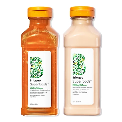 Briogeo Superfoods Mango + Cherry Balancing Shampoo + Conditioner Duo