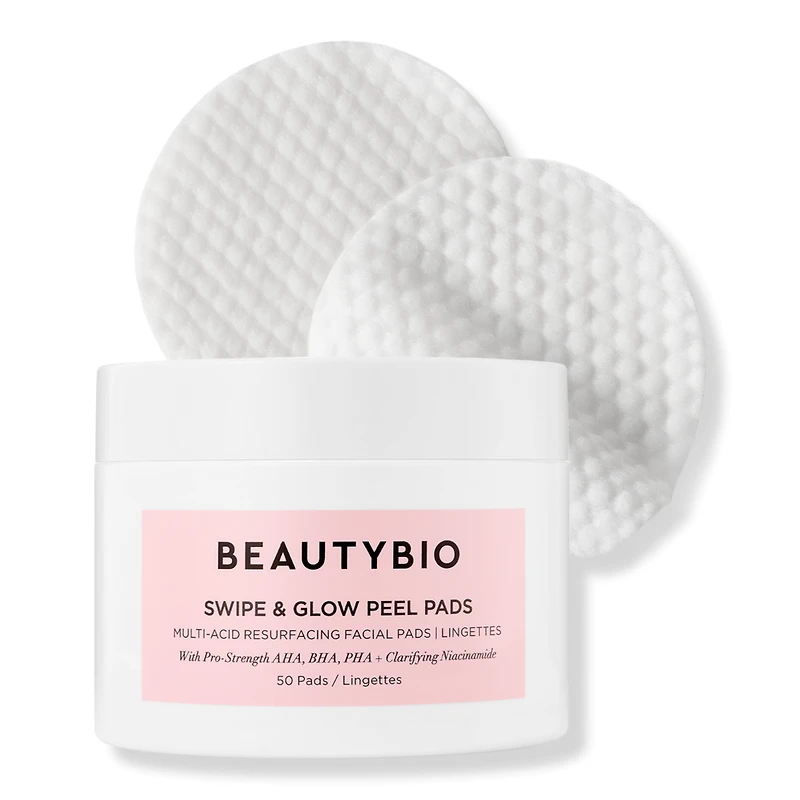 BeautyBio Swipe & Glow Peel Pads with AHA, BHA, PHA + Niacinamide