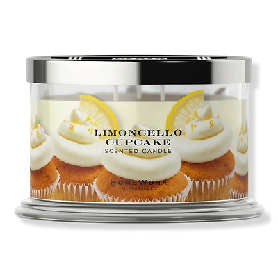 HomeWorx Limoncello Cupcake 4 Wick Scented Candle