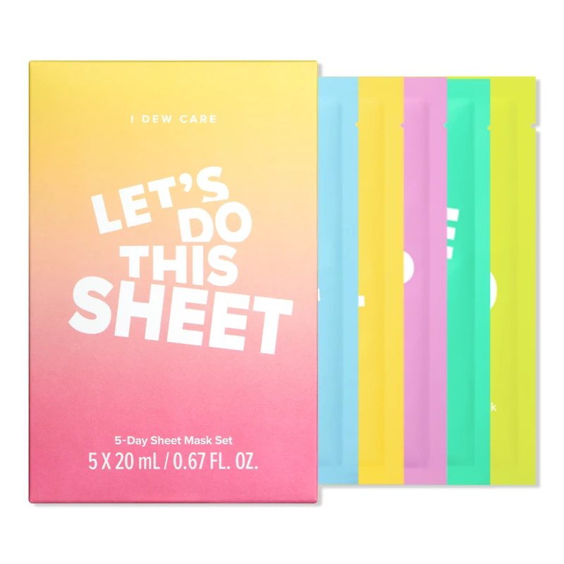 I Dew Care Let's Do This Sheet 5-Day Sheet Mask Set