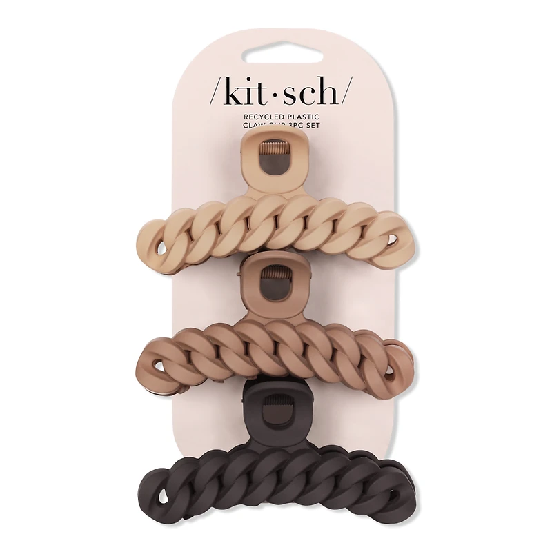 Kitsch Recycled Plastic Chain Claw Clip - Neutrals