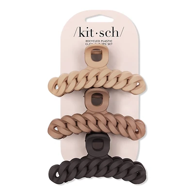 Kitsch Recycled Plastic Chain Claw Clip - Neutrals