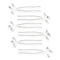 Scunci Silver & Rhinestone Hair Pins