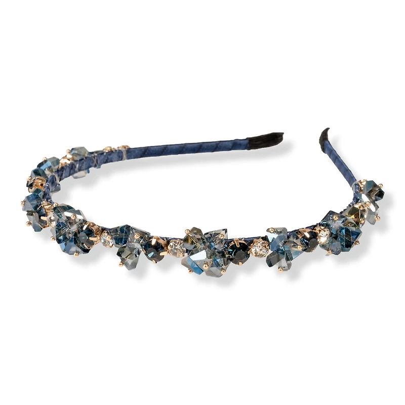Locks & Mane Flourette Gemstone Headband - Blue