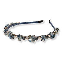 Locks & Mane Flourette Gemstone Headband - Blue