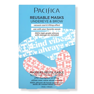 Pacifica Reusable Under Eye + Brow Mask Set