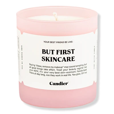 Candier But First Skincare Candle