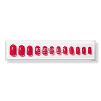 Static Nails Sexy Red Round Reusable Pop-On Manicures
