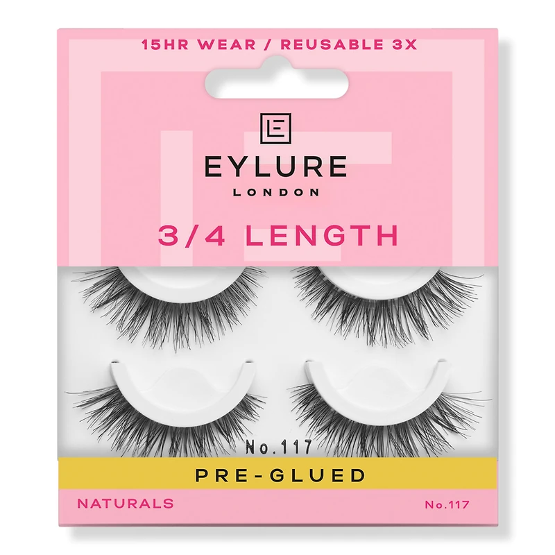 Eylure Pre-Glued Light & Wispy No. 117 Eyelashes Twin Pack