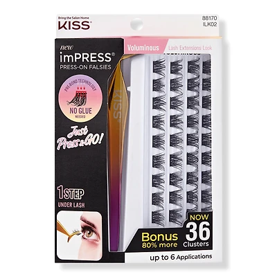 Kiss imPRESS Falsies Press On Self Adhesive Voluminous Lash Clusters Kit