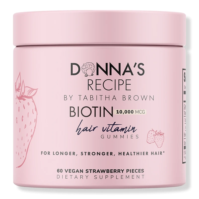 DONNA'S RECIPE Strawberry Biotin Hair Vitamin Gummies