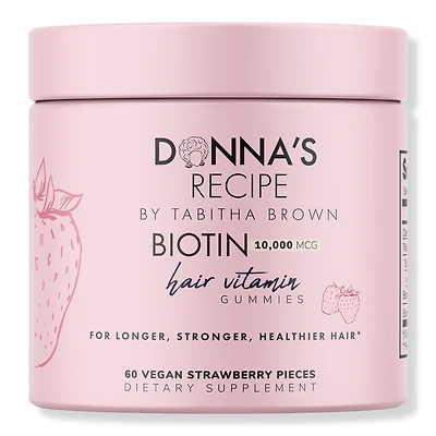 DONNA'S RECIPE Strawberry Biotin Hair Vitamin Gummies