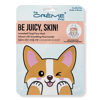 The Creme Shop Be Juicy, Skin! Animated Corgi Face Mask