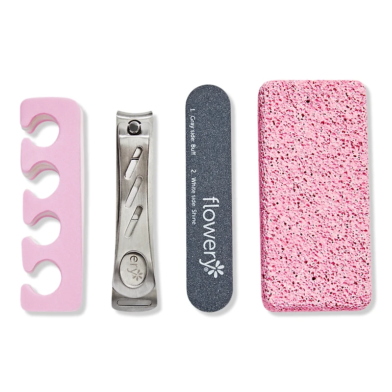 Flowery Pro Pedicure Kit - Trim, Shape, Smooth & Shine