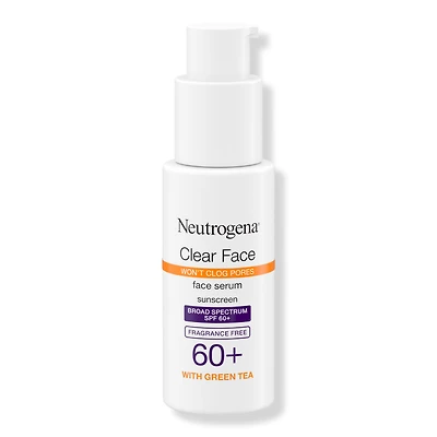 Neutrogena Clear Face Serum Sunscreen with Green Tea, SPF 60+