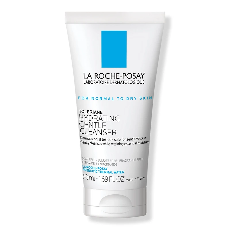 La Roche-Posay Travel Size Toleriane Hydrating Gentle Face Cleanser for Dry Skin - 1.6 oz