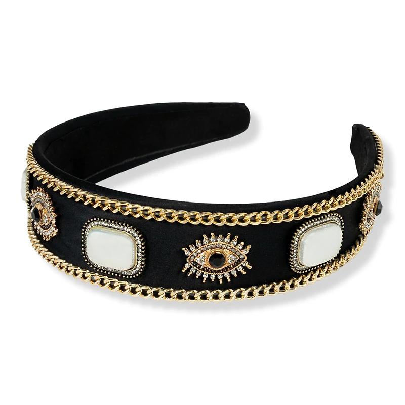 Locks & Mane Evil Eye Headband - Black