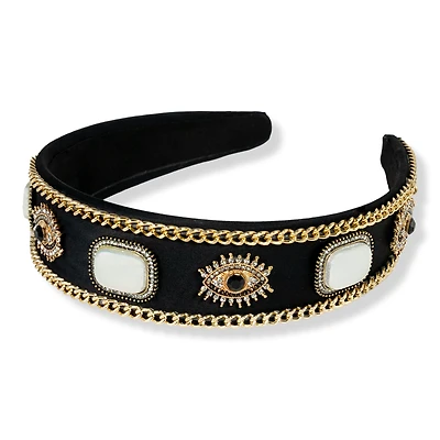 Locks & Mane Evil Eye Headband - Black