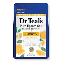 Dr Teal's Pure Epsom Salt Soak, Prebiotic Lemon Balm with Essential Oil Blend