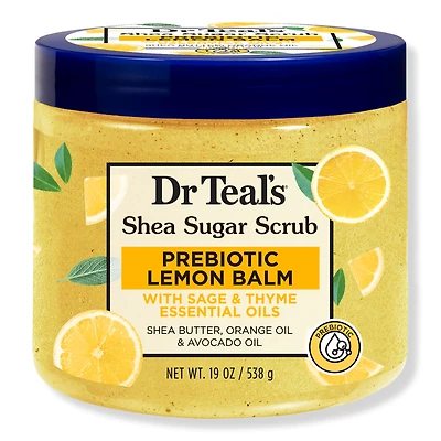 Dr Teal's Shea Sugar Body Scrub with Prebiotic Lemon Balm and Essential Oils