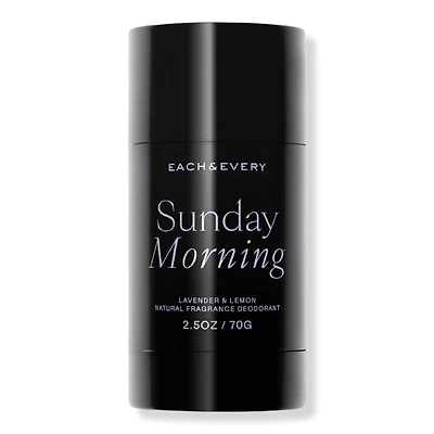 Each & Every Sunday Morning Lavender & Lemon Aluminum-Free Natural Fragrance Deodorant - 2.5 oz