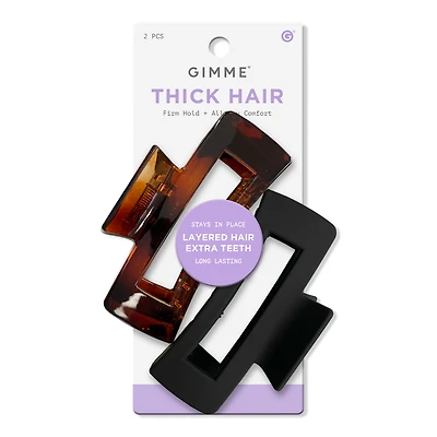 GIMME beauty Extra Grip Rectangle Claw Clip for Medium Hair 