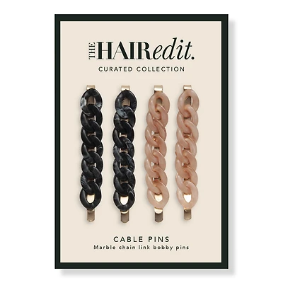The Hair Edit Marble Chain Link Bobby Pins
