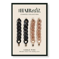 The Hair Edit Marble Chain Link Bobby Pins