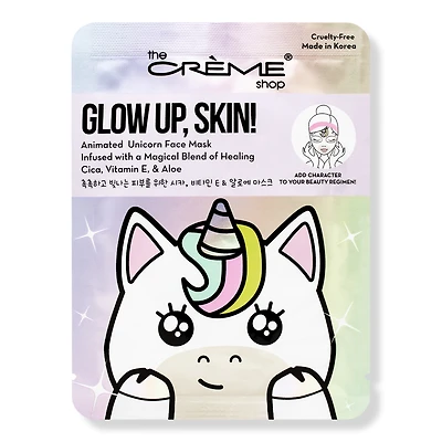 The Creme Shop Glow Up, Skin! Animated Unicorn Face Mask