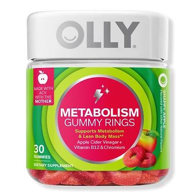 OLLY Metabolism Gummy Rings Supplement with Apple Cider Vinegar