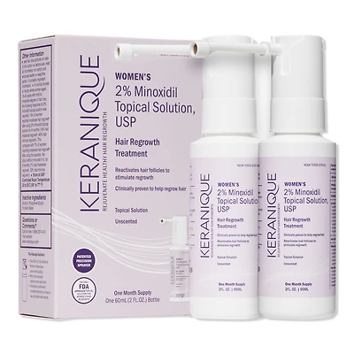 Keranique Hair Regrowth Treatment For Women - 60 Day Supply