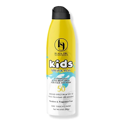 Black Girl Sunscreen Kids Spray & Play SPF 50 Sunscreen