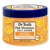 Dr Teal's Glow & Radiance Salt Scrub with Pure Epsom Salt & Citrus