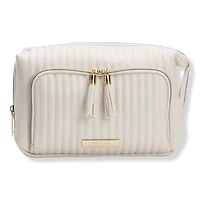 Tartan + Twine Vertical Quilted Double-Zip Toiletry Bag