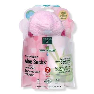 Earth Therapeutics Pink Aloe Moisture Socks