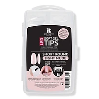 Red Carpet Manicure Soft Gel Short Round Light Nude Nail Tips