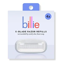 billie 5 Blade Razor Refills - 4 ct