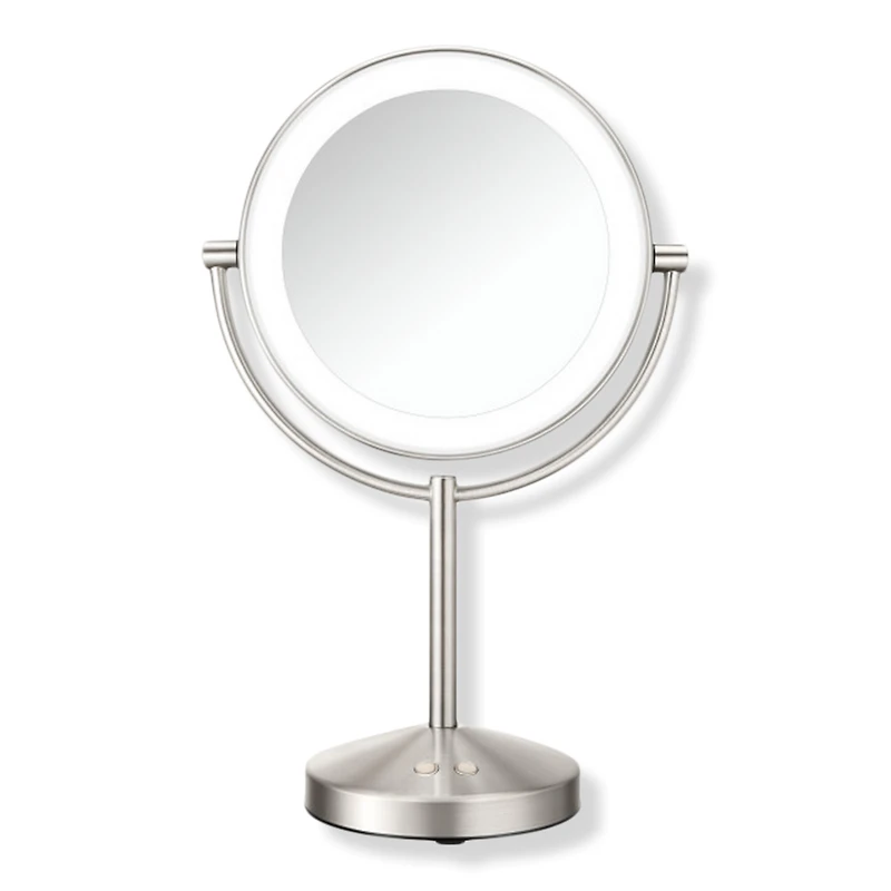 Conair Reflections 1x/10x LED Lighted Mirror Satin Nickel