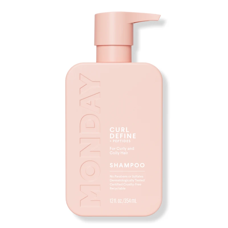 MONDAY Haircare CURL DEFINE Shampoo with Peptides for Curly & Coily Hair