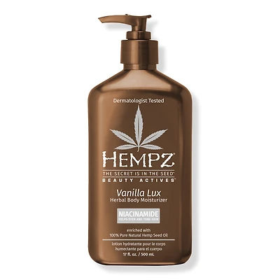 Hempz Vanilla Lux Herbal Body Moisturizer With Niacinamide - 17.0 oz